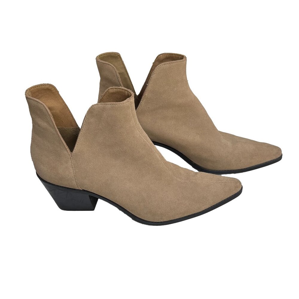 Zara Suede Festival Boots Bootie Pointed Toe Cowboy Ankle Coachella Stagecoach